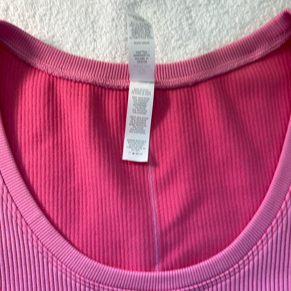 Offline by Aerie AE Women's Crop Athletic Workout Top, Large Pink - Picture 6 of 7